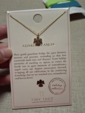 New Gold Dipped  Guardian Angel Pendant Necklace